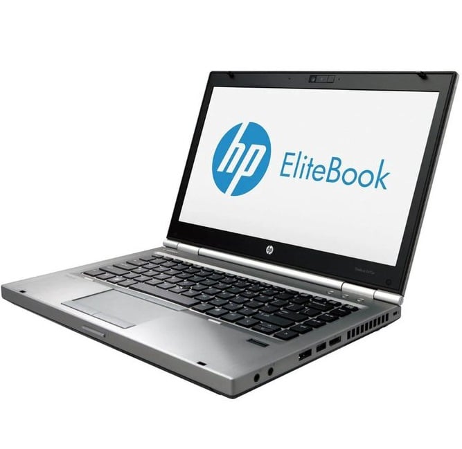 Close-up view of HP EliteBook 8470p Refurbished Business Laptop - Intel Core i5, 14" HD Display, 4GB RAM, 500GB HDD, WiFi, Webcam - Silver (6 Months Warranty)
