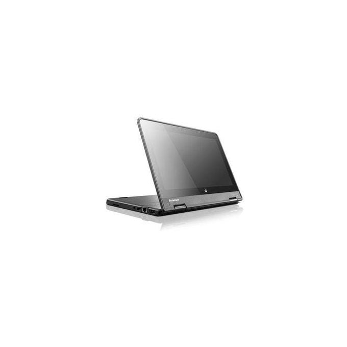 Close-up view of Lenovo ThinkPad Yoga 11e Refurbished 2-in-1 Laptop - 11.6" HD Touchscreen, Intel Pentium, 4GB RAM, 128GB SSD, 360° Hinge - Rugged Black (Certified Refurbished)
