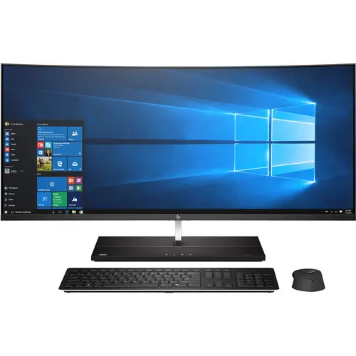 Close-up view of HP EliteOne 1000 G2 Curved AIO PC - 34" 4K IPS, i7-8700, 16GB RAM, 512GB SSD - Business Desktop