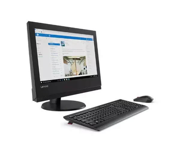 Close-up view of Lenovo V310z AIO PC - i5-6th Gen, 8GB RAM, 1TB HDD, 19.5" HD, DVD - DOS