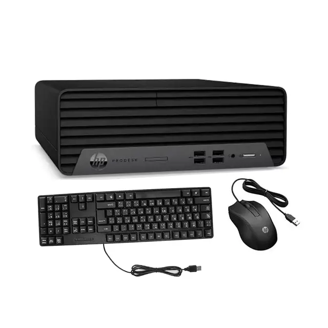Close-up view of HP ProDesk 400 G7 SFF PC - i7-10700, 8GB RAM, 500GB HDD, 2GB AMD R7 730, FreeDOS - 1 Year Warranty