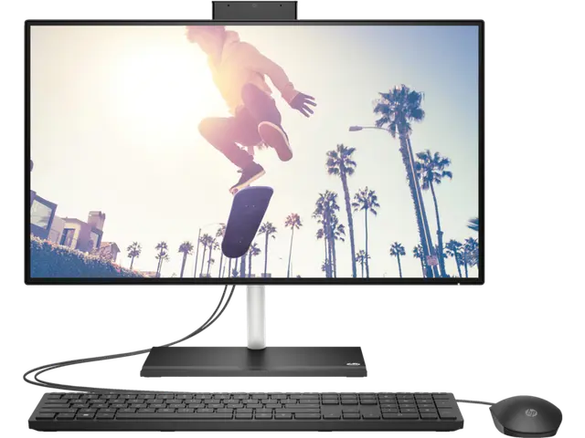Close-up view of HP All-in-One 24-cb1026nh Bundle | 23.8" FHD | Intel Core i5-1235U | 8GB RAM | 512GB SSD | FreeDOS | 1-Year Warranty