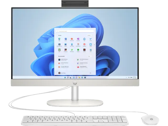 Close-up view of HP 24-cr0009l All-in-One PC (AV8L0PA) | 13th Gen i7-1355U | 16GB RAM | 512GB SSD | 23.8" FHD IPS | Iris Xe Graphics | Win 11 Pro